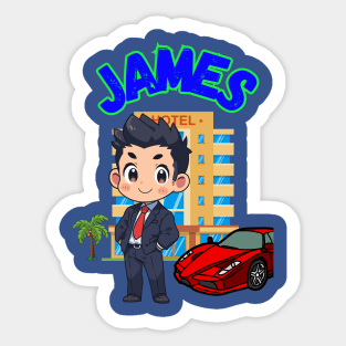 James baby's names Sticker